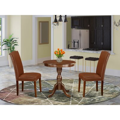 Federalsburg 2 - Person Counter Height Rubberwood Solid Wood Dining Set by Canora Grey