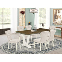 Carreras 6 - Person Acacia Solid Wood Dining Set by Lark Manor