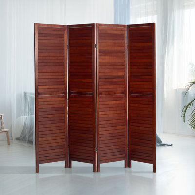 Allenbie 5.2 Ft. Tall Louvered Room Divider by Langley Street