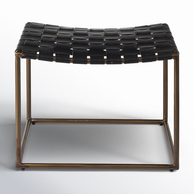 Holden Genuine Leather Upholstered Vanity Stool by Joss & Main
