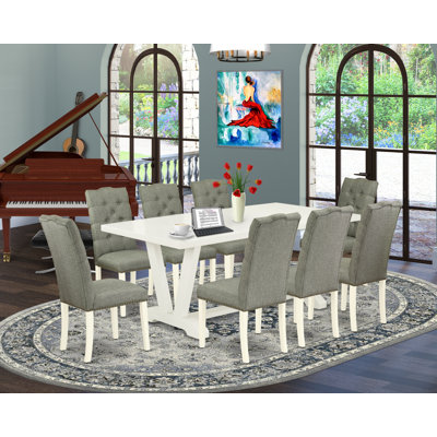 8 - Person Acacia Solid Wood Dining Set by Red Barrel Studio