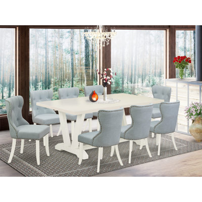 Acacia Solid Wood Dining Set by Red Barrel Studio