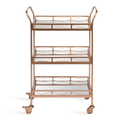 Aloria Metal Bar Cart by Everly Quinn