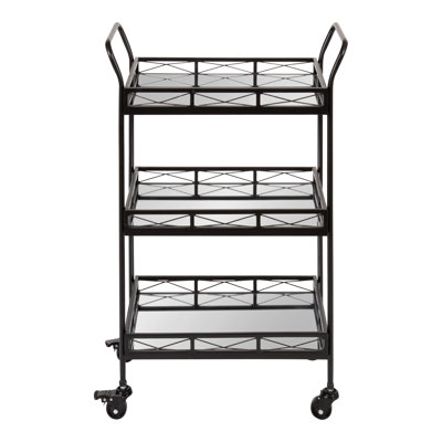 Aloria Metal Bar Cart by Everly Quinn