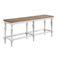 Poulin Solid Wood Bench by Ophelia & Co.