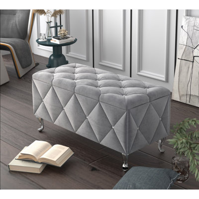 Carnes Upholstered Flip Top Storage Bench by Willa Arlo Interiors