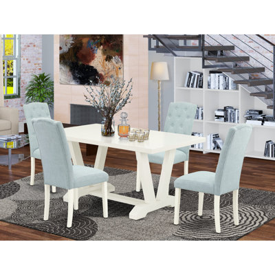 4 - Person Acacia Solid Wood Dining Set by Red Barrel Studio