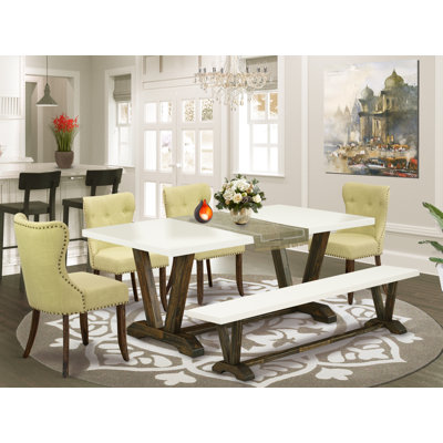 6 - Person Acacia Solid Wood Dining Set by Red Barrel Studio
