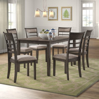 Adair 6 - Person Acacia Solid Wood Dining Set by Red Barrel Studio