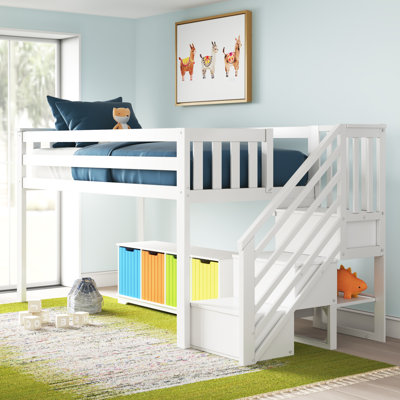 Kittitas Twin Solid Wood Low Loft Bed by Harriet Bee by Harriet Bee
