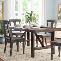 Mariama Acacia Solid Wood Dining Table by Union Rustic