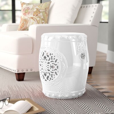 Emberlyn Ceramic Garden Stool by Bungalow Rose
