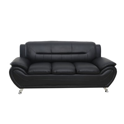 Sanuel 79.2" Faux Leather Pillow Top Arm Sofa by Orren Ellis