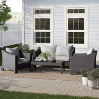 Amarveer 4-Piece Rattan Sofa Seating Group with Cushions by Winston Porter