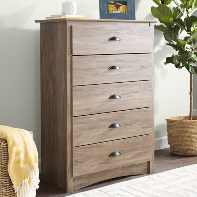 Gintare Rustic Tall 5 Drawer 31.5" W Chest by Millwood Pines