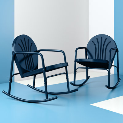Outdoor Burley Rocking Metal Chair by Hashtag Home