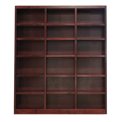 Aliette Triple Wide Wood Bookcase, 18 Bookshelf, 84 inch Tall Storage and Display Bookshelf for Home Office and Living Room by Winston Porter