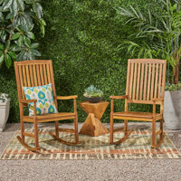 Mccomb Rocking Solid Wood Chair by Highland Dunes