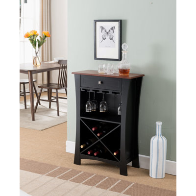 Armoire à vin avec porte-verres et tiroir Kincer by Alcott Hill