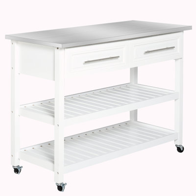 London 3 Tier Kitchen Cart with Stainless Steel Top by Ebern Designs