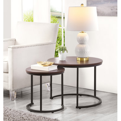 Erbe 2 - Piece Wood Top Living Room Table Set by Zipcode Design