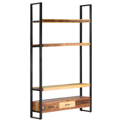 Bookshelf 46.5"x11.8"x78.7" Solid Wood by Loon Peak