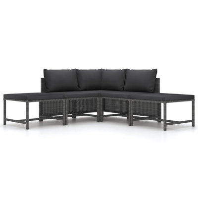 Nisse 23.6" Wide Square Patio Sofa with Cushions by Ebern Designs