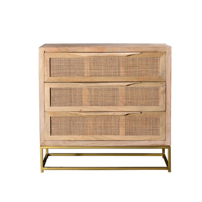 Alsup Cane 3 Drawer Accent Chest by Langley Street