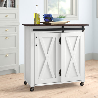 Damiani 35" Kitchen Cart with Locking Wheels by August Grove
