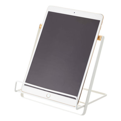 Tosca Yamazaki Home Cookbook Stand, Kitchen Cooking Recipe Holder For Counter, Steel + Wood by Yamazaki Home