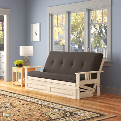 Stratford Full Futon Frame Includes Storage Drawers with Mattress