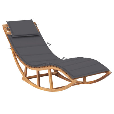 Wally 24" Long Teak Single Chaise with Cushions by Red Barrel Studio
