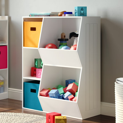 RiverRidge Kids Playroom Toy Organizer and Bookcase with 3 Cubbies and 2 Veggie Storage Bins by RiverRidge Home