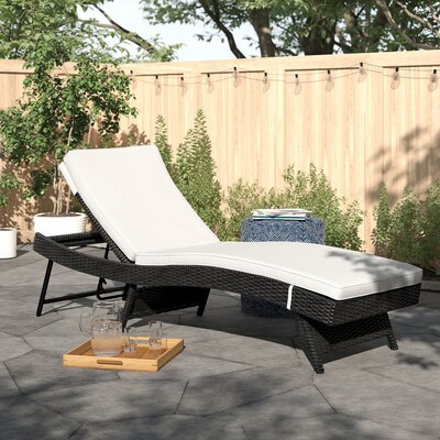 Alvina Reclining Single Chaise with Cushions by Zipcode Design