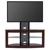 Tol Curved Wood TV Stand Mount, 3 Open Shelves for Up to 85" TVs by Orren Ellis