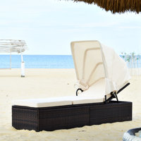 Deatonville Reclining Chaise Lounge with Cushion and Table