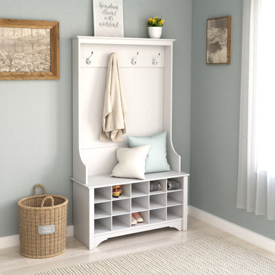 Flatiron Hall Tree with Bench and Shoe Storage by Charlton Home