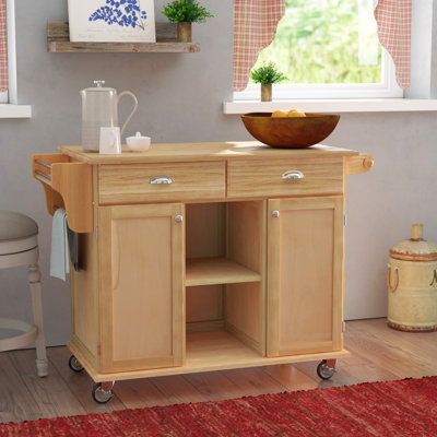Lili Kitchen Island with Wood Top by August Grove