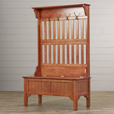 Medau Pine Solid Wood Hall Tree with Bench by August Grove