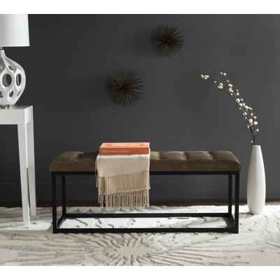Landry Faux Leather Bench by Mercury Row