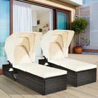 Mathabane Sun Lounger Set with Cushion and Table
