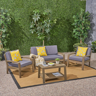 Berkley 4 Piece Sofa Seating Group with Cushions by Sol 72 Outdoor