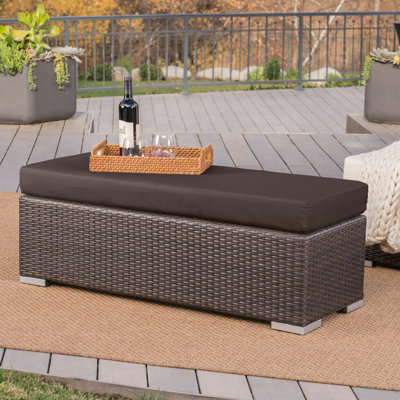 Minkashi Wicker/Rattan Picnic Bench by Latitude Run