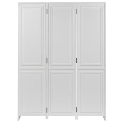 Alexsandria 53.25" W x 70.45" H 3 - Panel Solid Wood Folding Room Divider