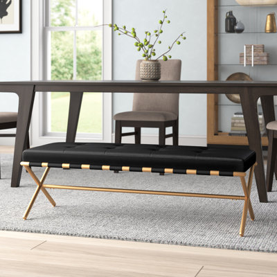 Jaylyn Faux Leather Upholstered Bench by Etta Avenue