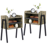 Kempst 23.6" Tall Stackable Steel Nightstand Set by Trent Austin Design