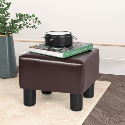 Reehan Black Square Ottoman