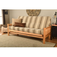 Anders Full 81" Wide Loose Back Futon and Mattress by Laurel Foundry Modern Farmhouse