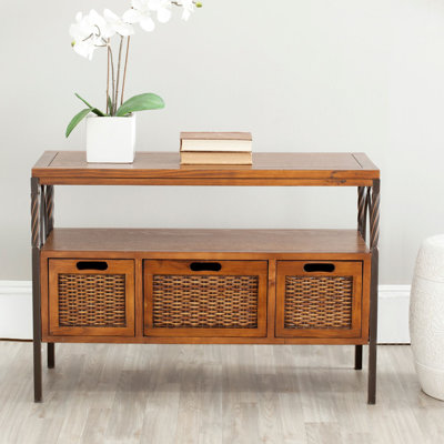 Hobgood 3 Drawer Console by Bayou Breeze