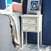 Fedir Traditional Shaker End Table - Rustic Chic Poplar Wood with Dual Storage Drawers by Red Barrel Studio